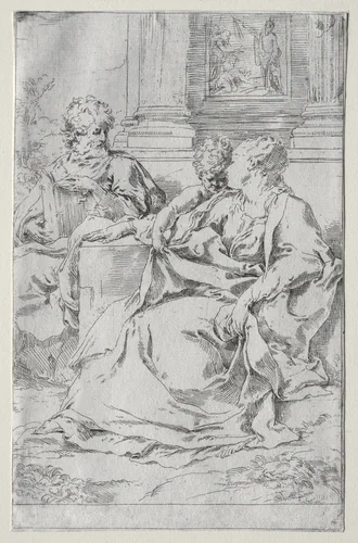 The Holy Family by Guido Reni, print, 1590-1610