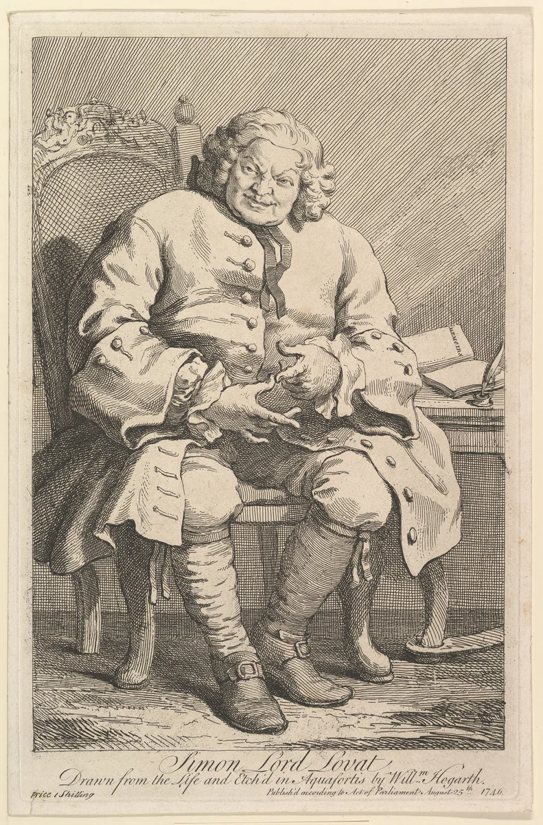 Simon Lord Lovat by William Hogarth, print, 1746