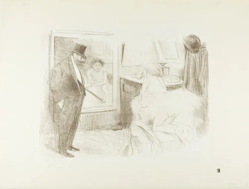 Dancer's Dressing Room, Second Plate by Jean-Louis Forain, print, 1894