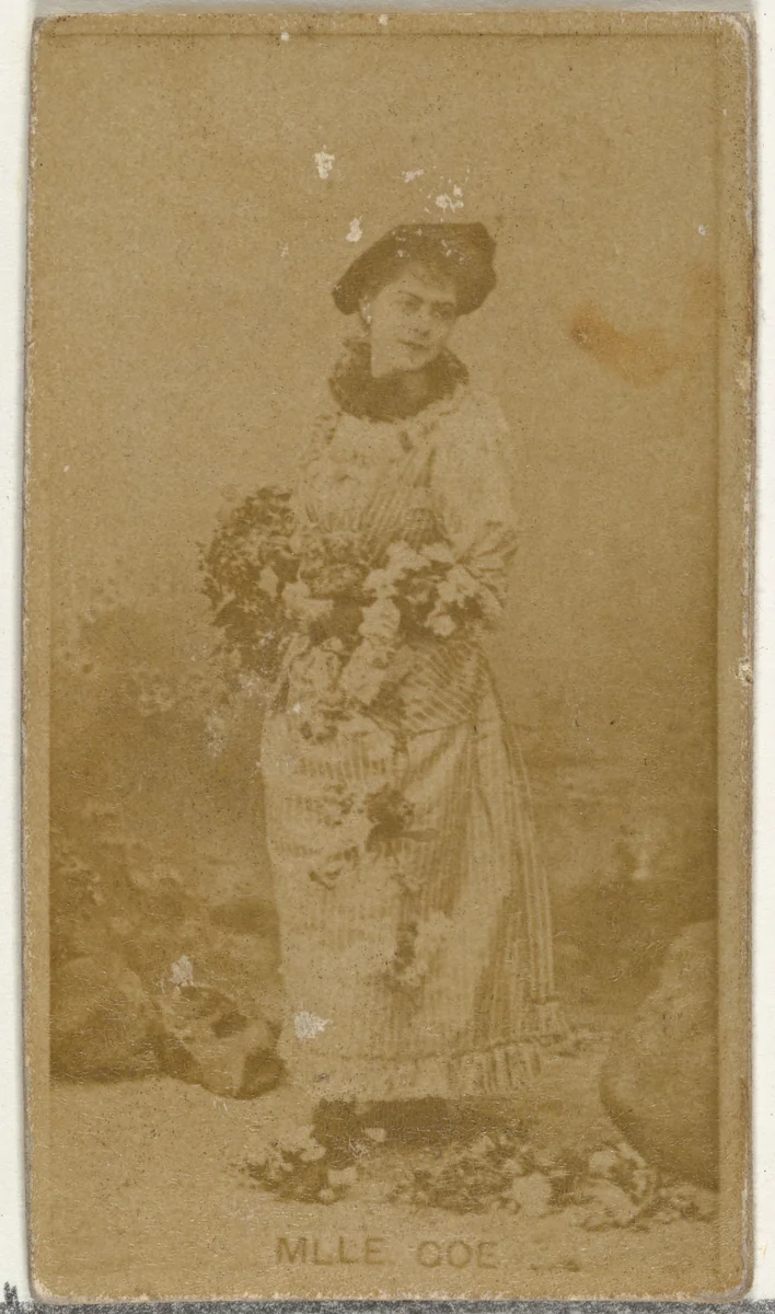 Mlle. Goe, from the Actors and Actresses series (N145-8) issued by Duke Sons & Co. to promote Duke Cigarettes by W. Duke, Sons & Co., photograph, 1890-1895