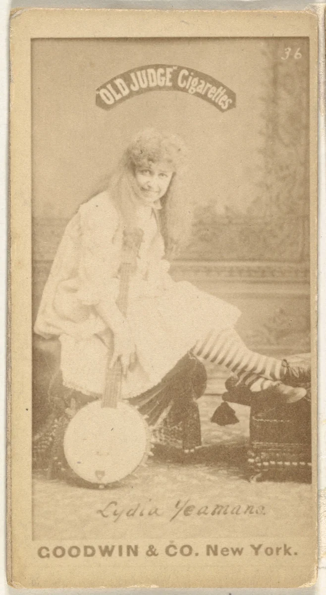 Lydia Yeamana, from the Actors and Actresses series (N171) for Old Judge Cigarettes by Goodwin & Company, photograph, 1886-1890