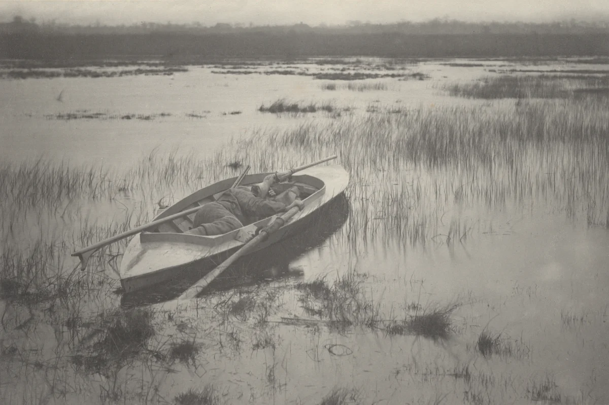 Gunner Working Up to Fowl by Peter Henry Emerson, photograph, 1886