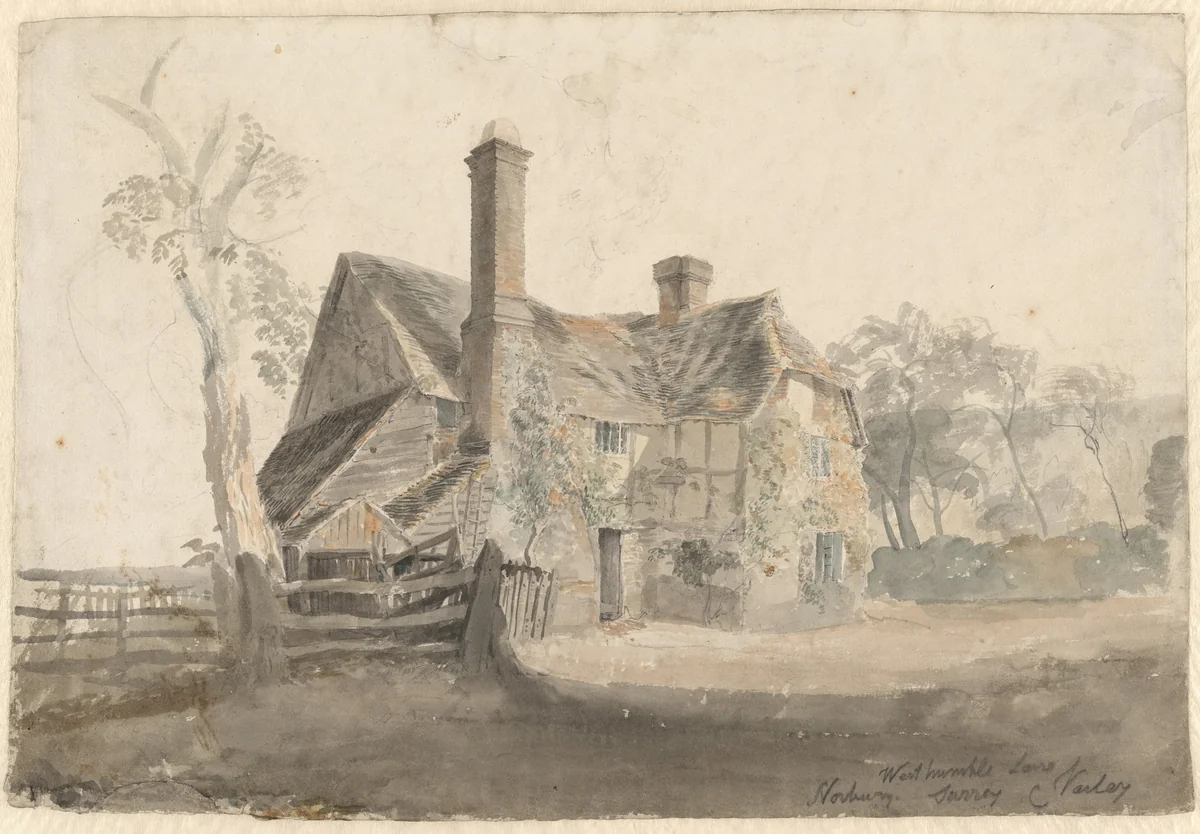 A House, West Humble Lane, Norbury, Surrey by Cornelius Varley, drawing, 1806