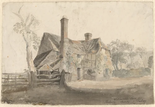A House, West Humble Lane, Norbury, Surrey by Cornelius Varley, drawing, 1806