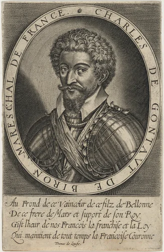 Charles de Gontaut, Duc de Biron by Thomas de Leu, print, 1560-1620