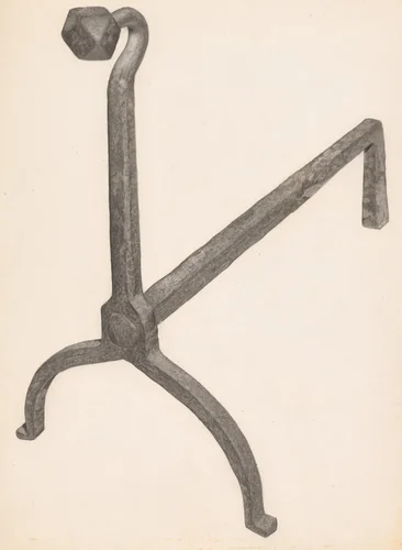 Andiron (one of pair) by Salvatore Borrazzo, index of american design, 1938