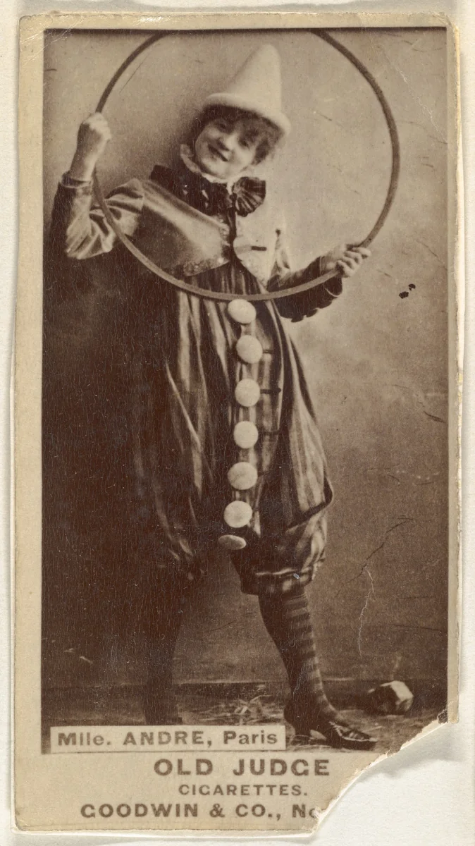 Mlle. Andre, Paris, from the Actors and Actresses series (N171) for Old Judge Cigarettes by Goodwin & Company, photograph, 1886-1890