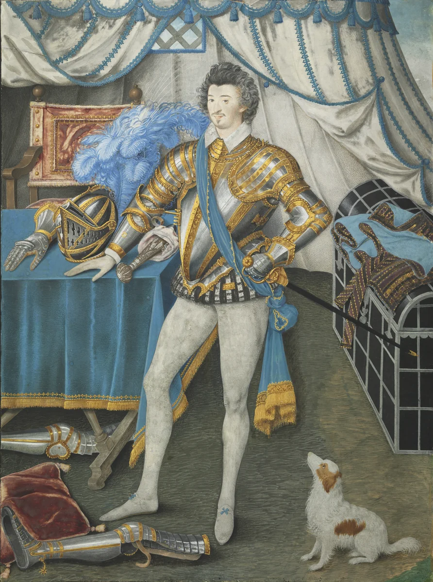 Sir Anthony Mildmay, Knight of Apethorpe, Northamptonshire by Nicholas Hilliard, painting, 1585-1598