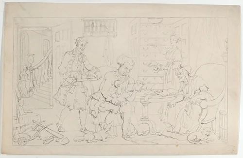 Childhood: The Tender Nurse's Care Resigned, from "The Dance of Life" by Thomas Rowlandson, print, 1817