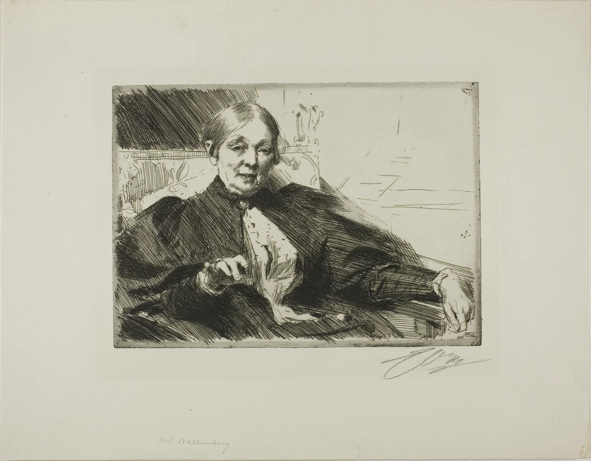Anna Wallenberg by Anders Zorn, print, 1895