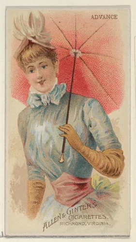 Advance, from the Parasol Drills series (N18) for Allen & Ginter Cigarettes Brands by Allen & Ginter, print, 1888