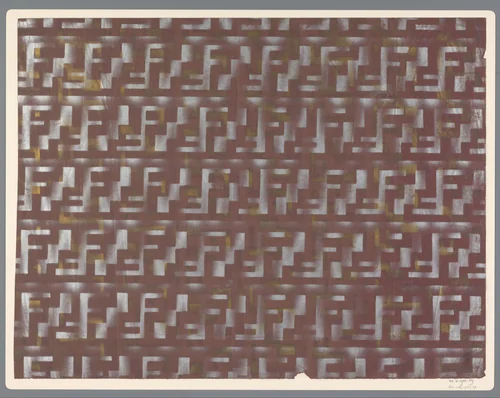 Blad met Art déco patroon by anonymous, other, 1900-1980
