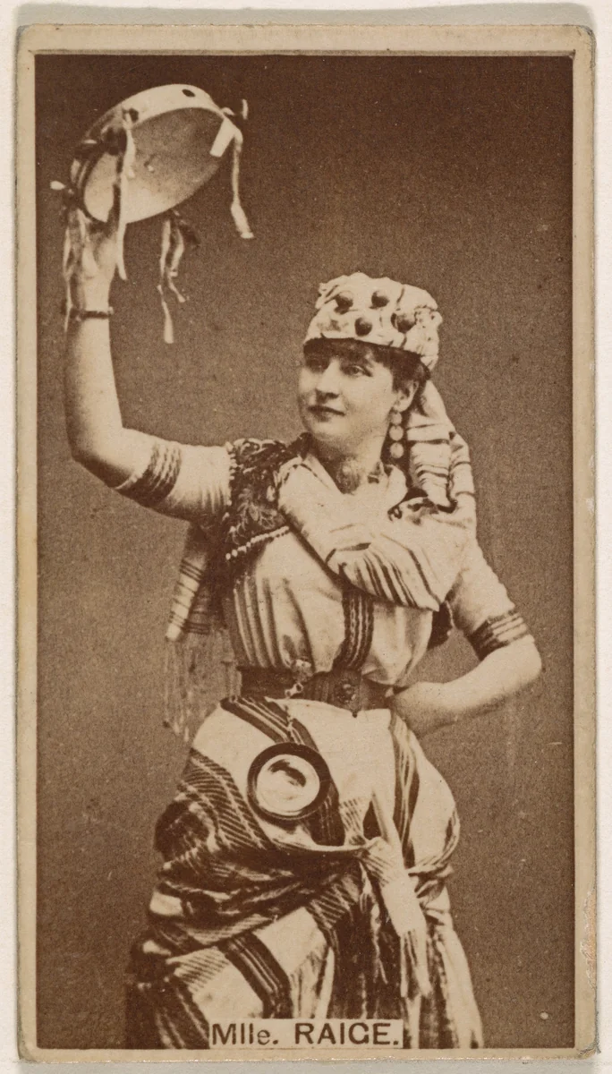Mlle. Raige, from the Actresses series (N245) issued by Kinney Brothers to promote Sweet Caporal Cigarettes by Kinney Brothers Tobacco Company, photograph, 1890