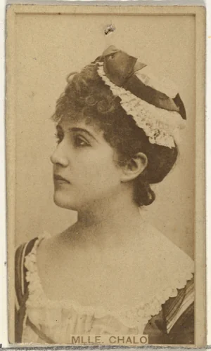Mlle. Chalo, from the Actors and Actresses series (N145-8) issued by Duke Sons & Co. to promote Duke Cigarettes by W. Duke, Sons & Co., photograph, 1890-1895