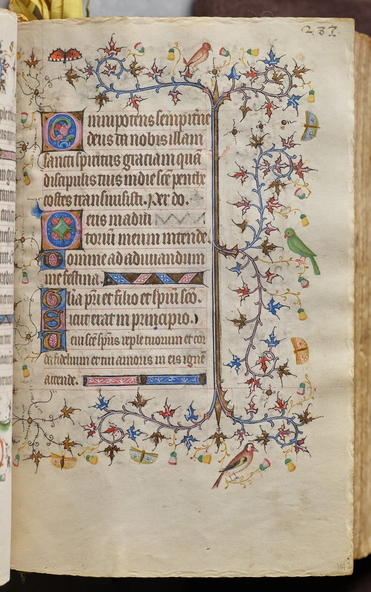 Hours of Charles the Noble, King of Navarre (1361-1425): fol. 142r, Text by Master of the Brussels Initials and Associates, book, 1400-1410