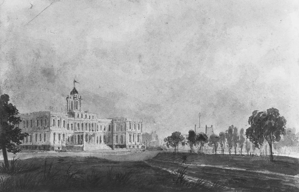 The New City Hall, New York by Pavel Svinin, artwork, 1811-1816