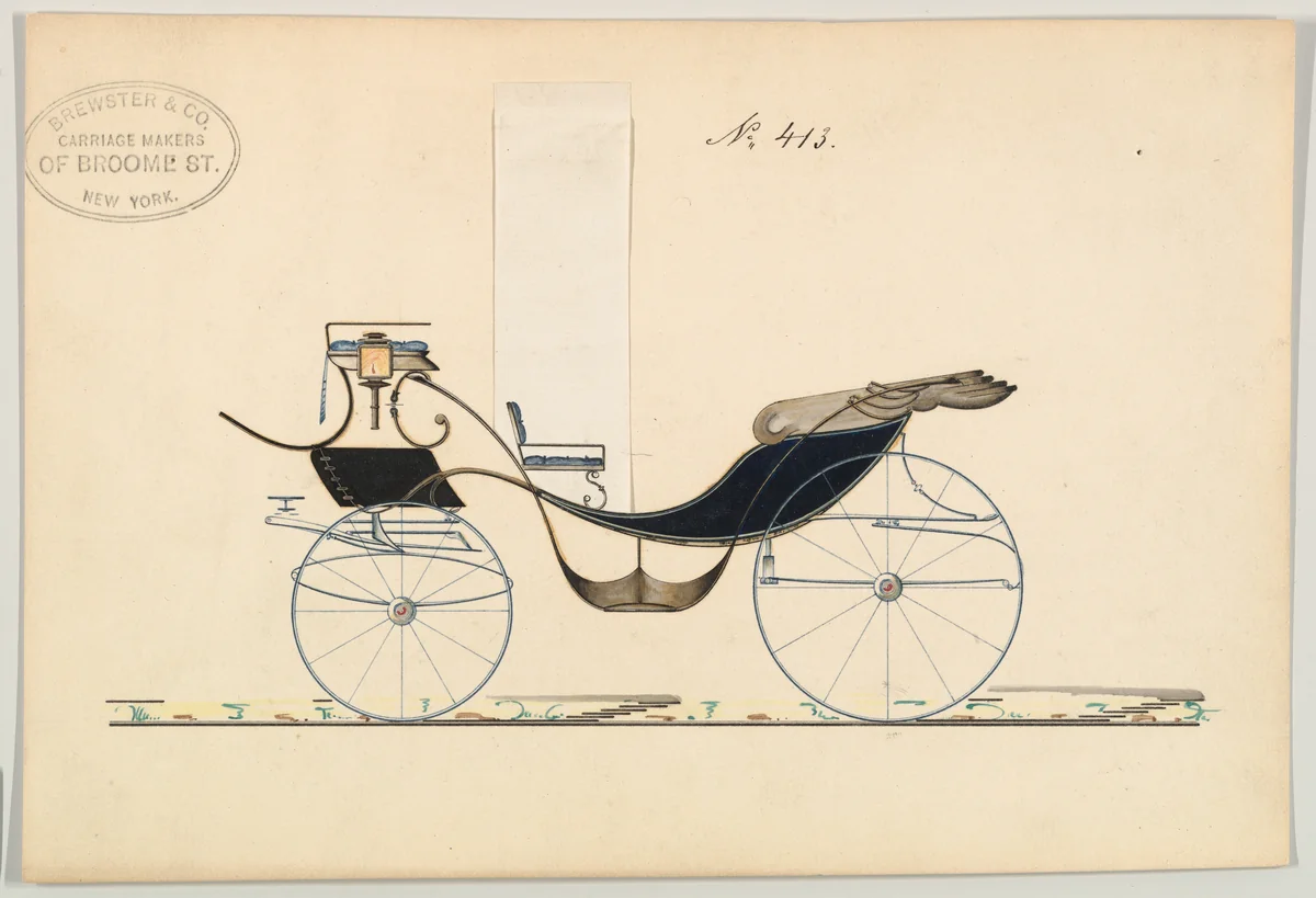 Victoria #413 by Brewster & Co., drawing, 1850-1860