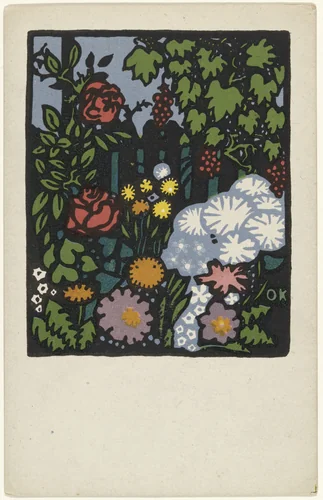 Flower Garden (Blumengarten) by Oskar Kokoschka, print, 1907