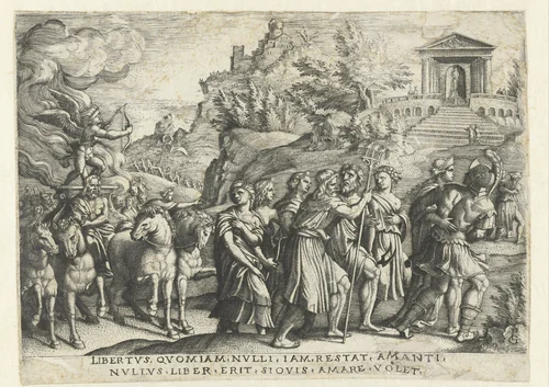 Triomf van de Liefde by Unknown, print, 1537-1541