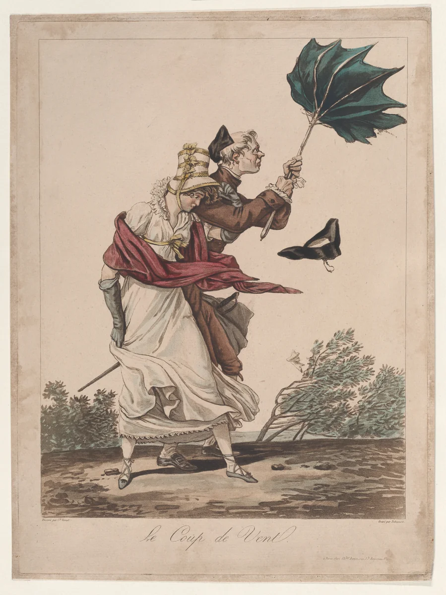 Le Coup de Vent by Louis Philibert Debucourt, print, 1775-1832