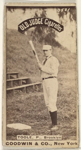 Toole, Pitcher, Brooklyn, from the Old Judge series (N172) for Old Judge Cigarettes by Goodwin & Company, photograph, 1887-1890