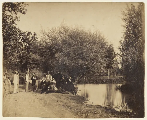 Group by the Millpond at Petit-Mourmelon by Gustave Le Gray, photograph, 1857
