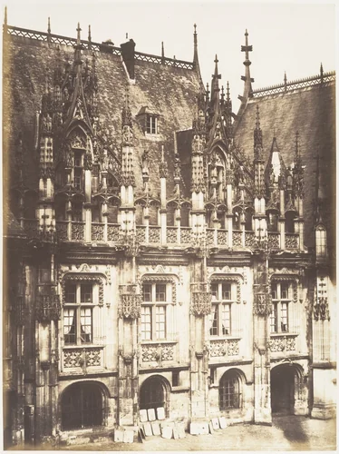 Fragment du Palais de Justice, Rouen by Edmond Bacot, photograph, 1852-1854