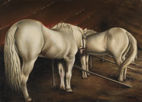 Circus Horses by Clarence Holbrook Carter, painting, 1933
