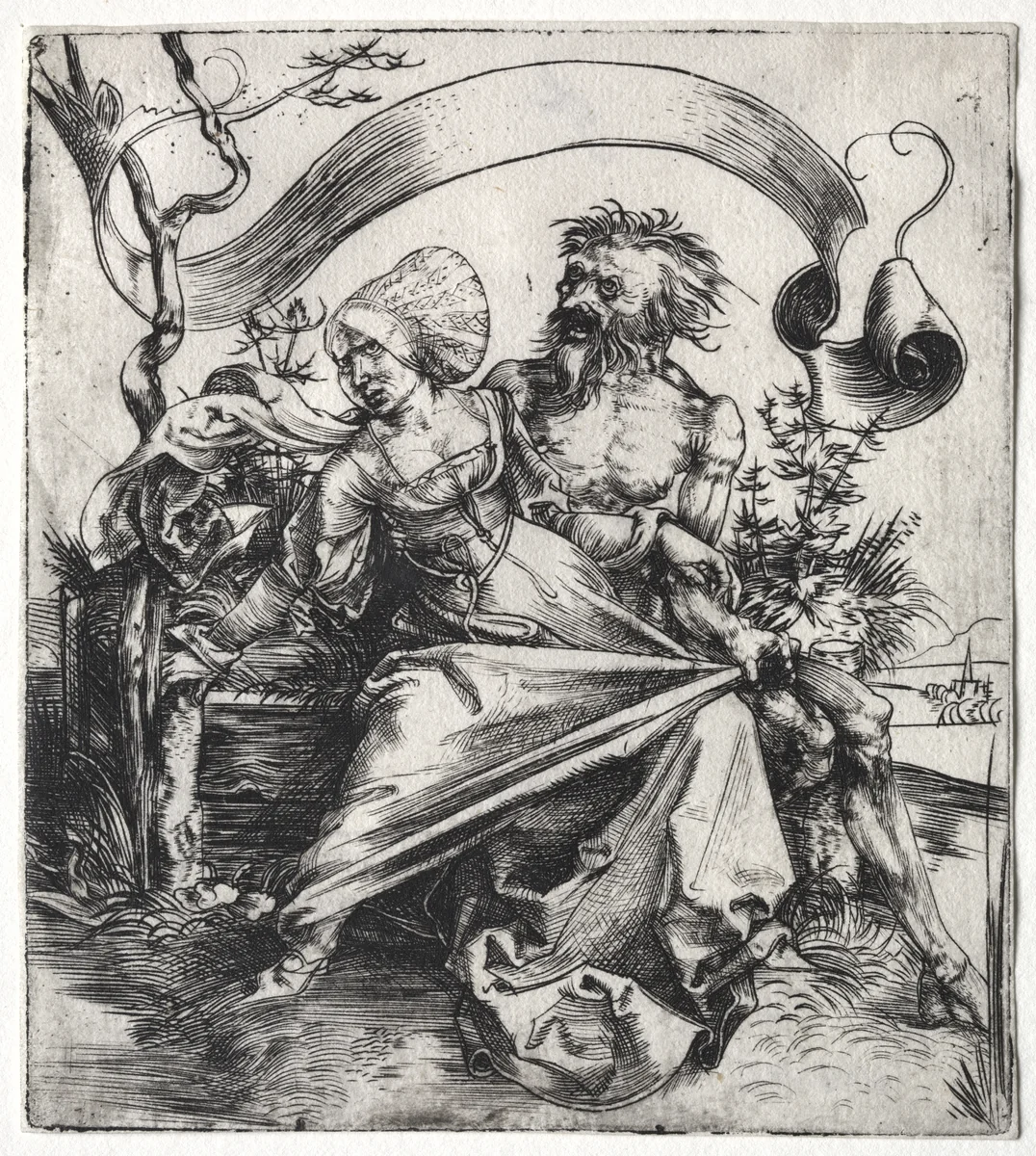 The Ravisher by Albrecht Dürer, print, 1490-1500