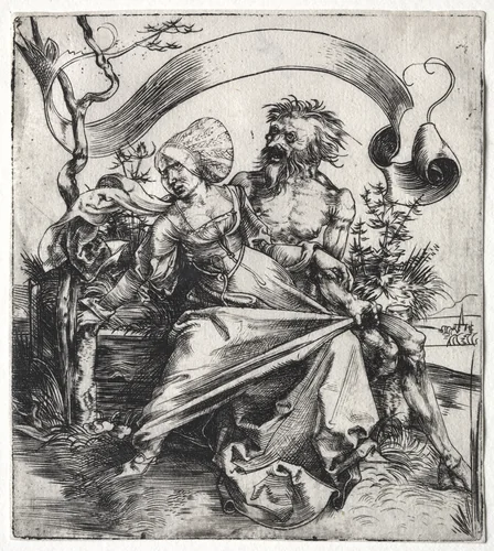 The Ravisher by Albrecht Dürer, print, 1490-1500