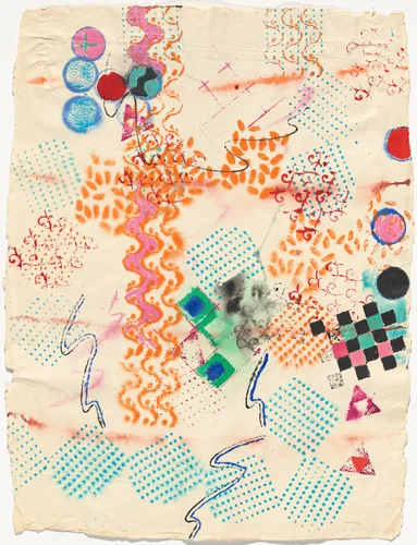 Pani Rang #21 by Lynda Benglis, drawing, 1980