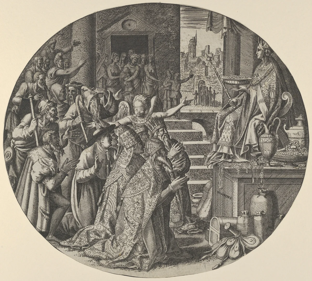Avarice by Léon Davent, print, 1545-1560