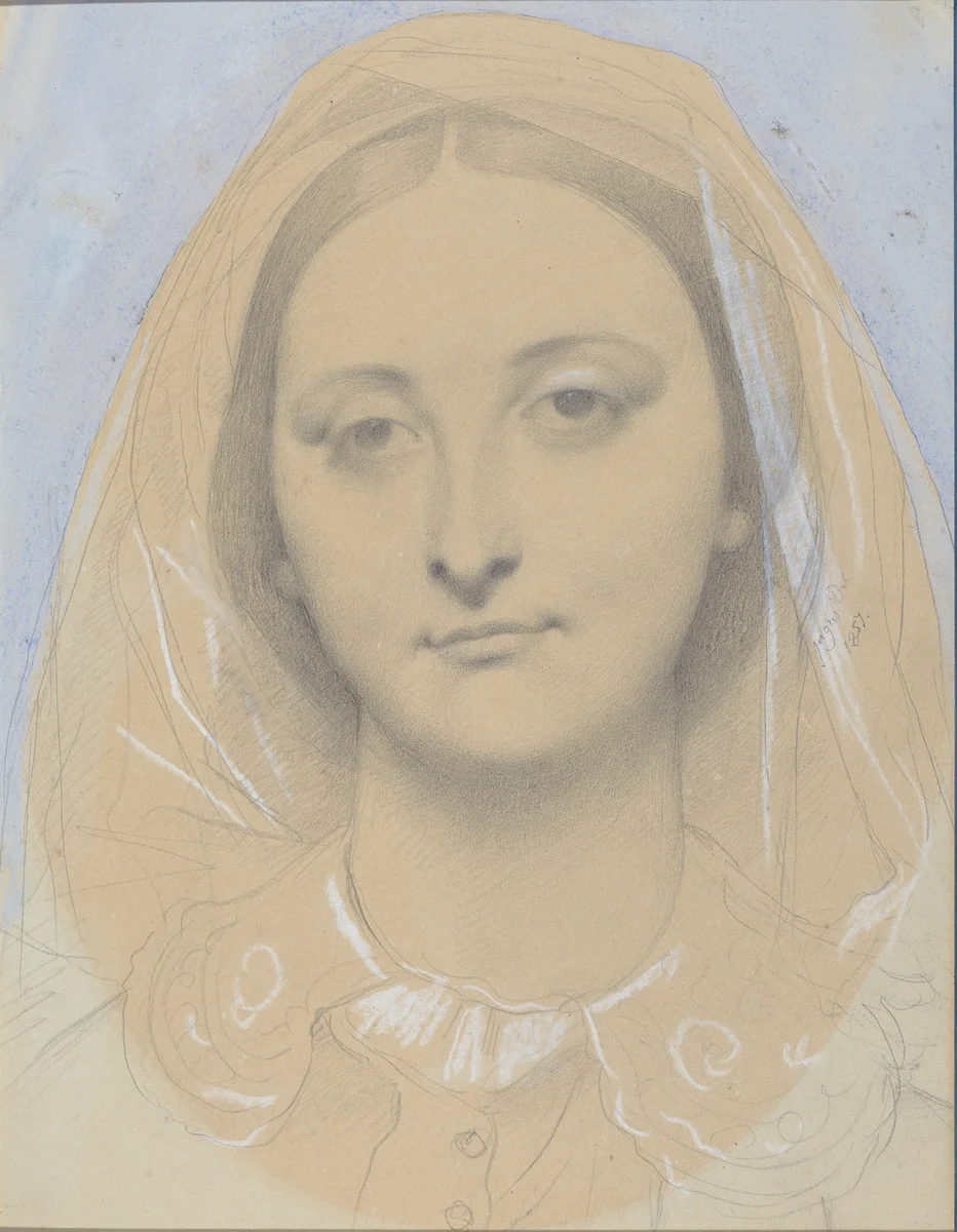 Mademoiselle Mary de Borderieux(?) by Jean-Auguste-Dominique Ingres, drawing, 1857