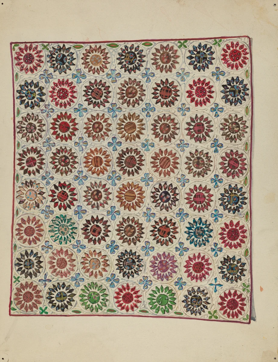 Quilt by George Loughridge, index of american design, 1938
