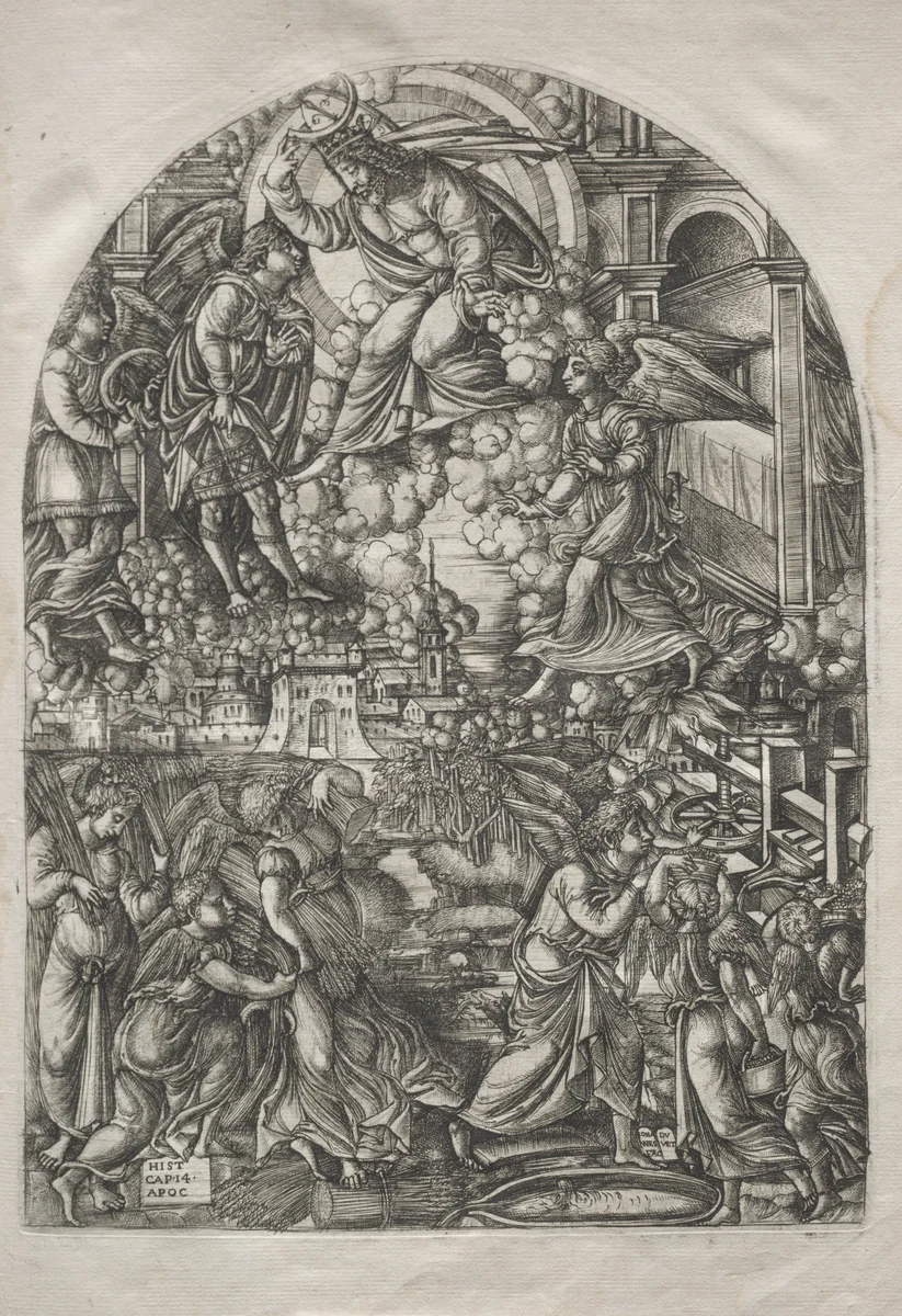 The Apocalypse: The Winepress of the Wrath of God by Jean Duvet, print, 1546-1556