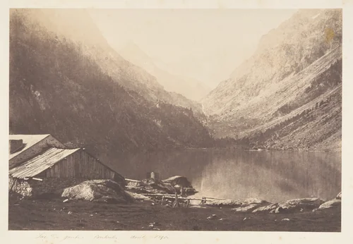 Lac de Gaube, Cauterets by Joseph Vigier, photograph, 1853