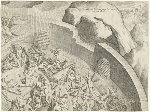 Hel en vagevuur (deel rechtsboven) by Jacques Callot, print, 1612