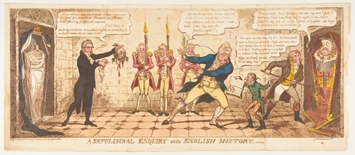 A Sepulchral Enquiry into English History by George Cruikshank, print, 1813