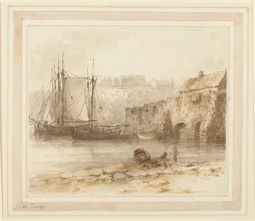 At Tenby by Heneage Finch, drawing, 1790