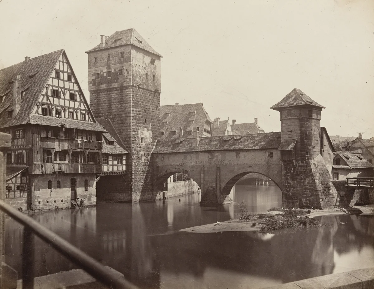 Hangman Bridge, Nuremberg by Johann Hahn, photograph, 1871