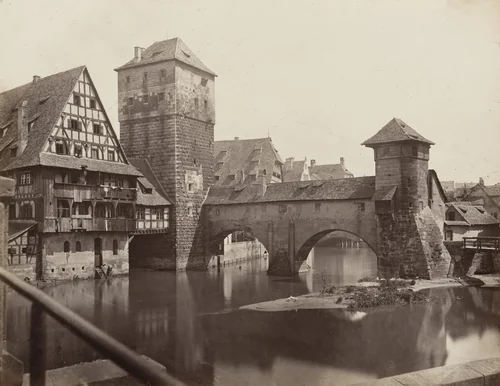 Hangman Bridge, Nuremberg by Johann Hahn, photograph, 1871
