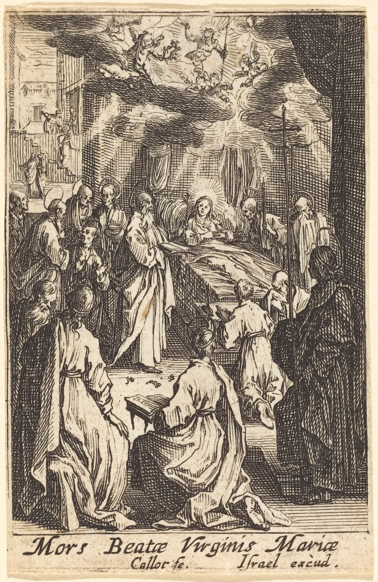 The Death of the Virgin by Jacques Callot, print, 1628-1638