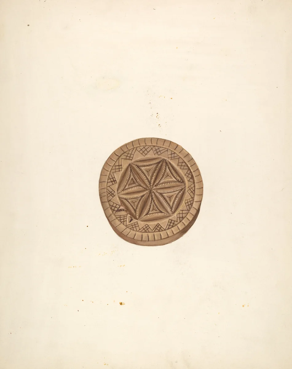 Butter Mold by Mary Owen, index of american design, 1941