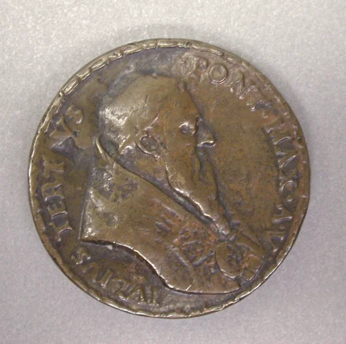 Restoration of Popery by Giovanni del Cavino, metalwork, 1554