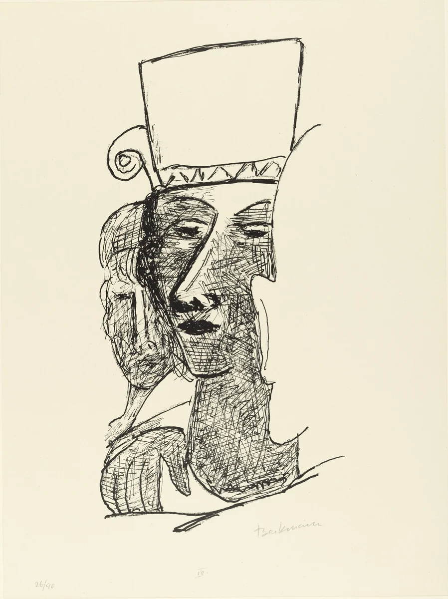 Dancing Couple (Tanzpaar) from Day and Dream by Max Beckmann, print, 1946