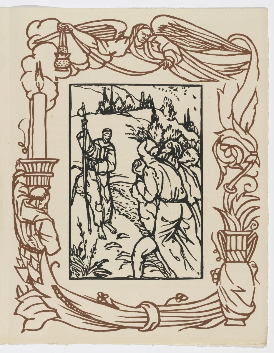 Plate (page 117) from Les Petites Fleurs de St. François (The Little Flowers of St. Francis) by Émile Bernard, illustrated book, 1928