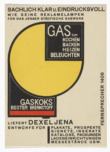 Advertising postcard by Walter Dexel, design, 1925