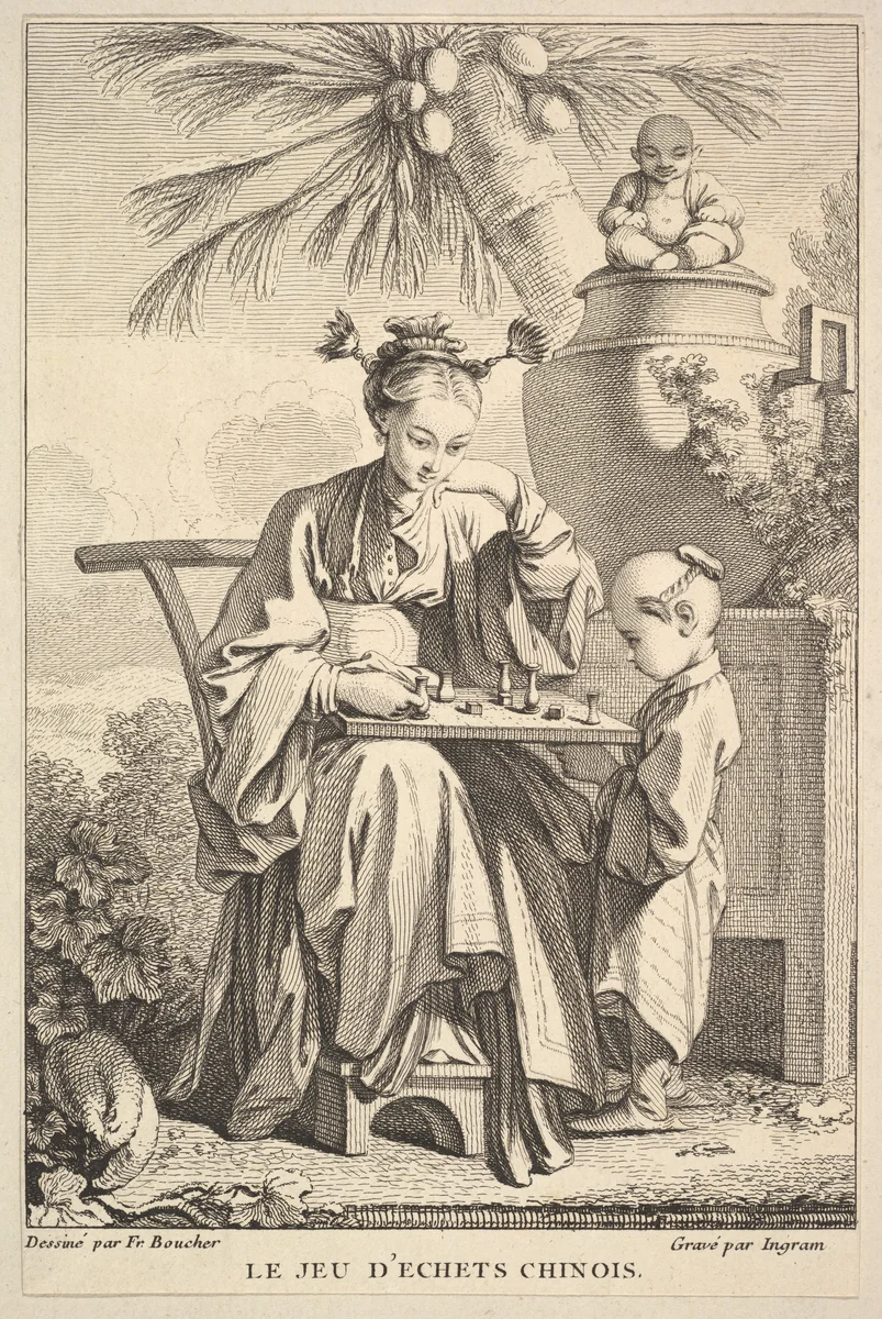 The Game of Chinese Chess by John Ingram, print, 1741-1763