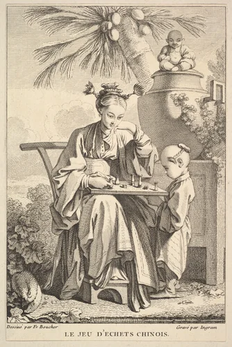 The Game of Chinese Chess by John Ingram, print, 1741-1763