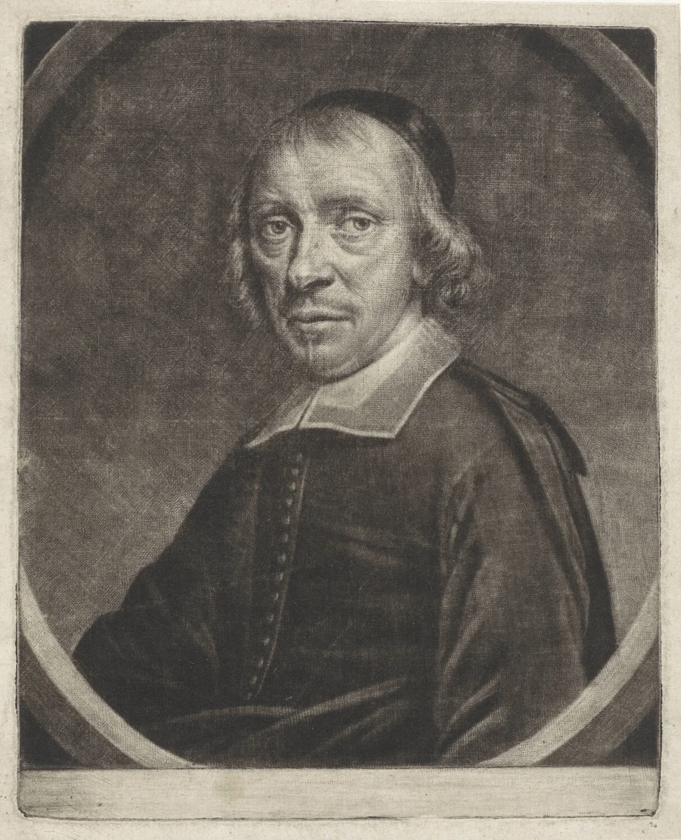 Portret van Johannes Goethals by Jan Verkolje, print, 1670